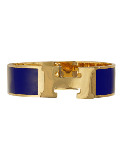 Rhea Color Coated Epoxy Bracelet — Royal Blue/Gold
