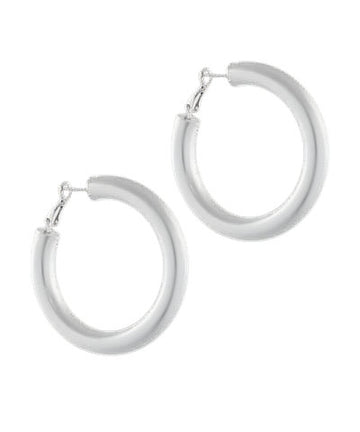 Sabina 48MM Tube Hoops — Matte Silver