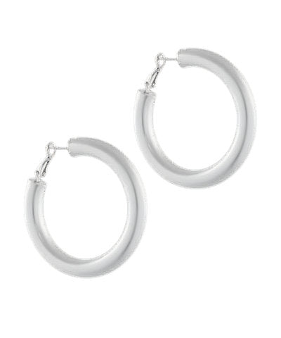 Sabina 48MM Tube Hoops — Matte Silver