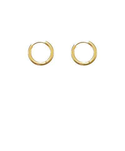 Sonya 14mm Gold Plated Stainless Steel Hoops — Gold