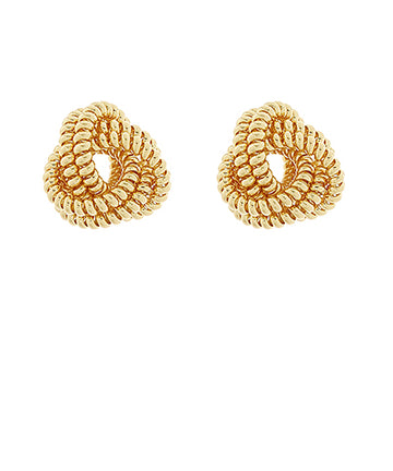 Thalia Layered and Twisted Love Knot Earrings — Gold