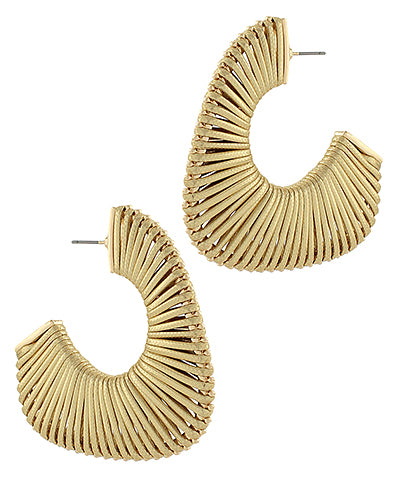 Theodora Wrapped and Geometric Hoops — Gold