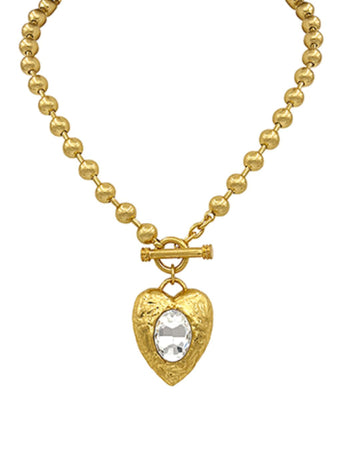 Valentina Heart Pearl Necklace