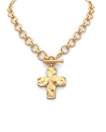 Sanctuary Cross Toggle Necklace