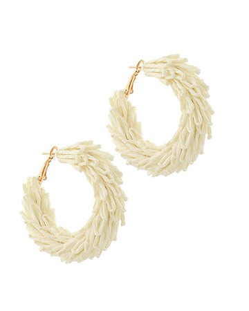 Coastal Raffia Hoops