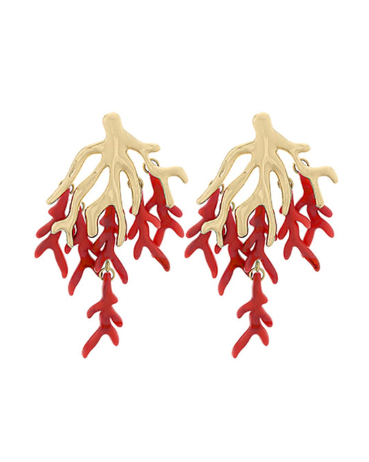 Coral Reef Fringe Earrings