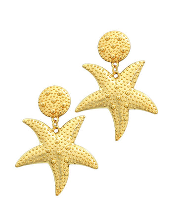 Textured Starfish Earrings