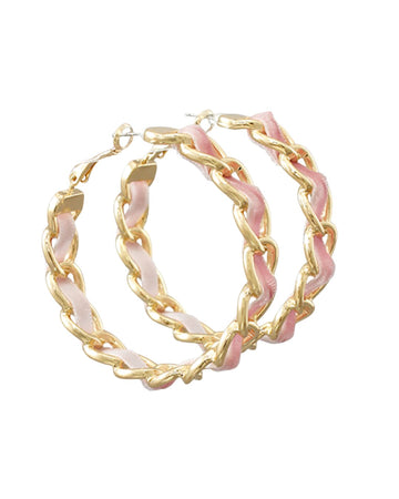 Velvet Chain Hoops