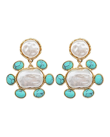 Double Pearl Earrings