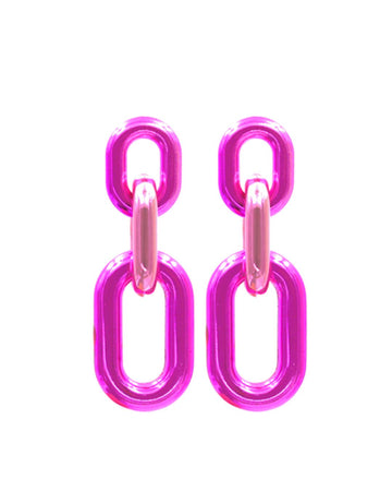 Metallic Link Earrings
