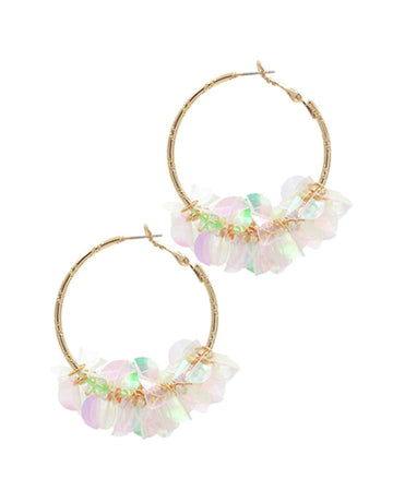 Sequin Dangle Hoops