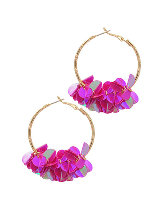 Sequin Dangle Hoops