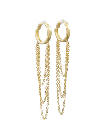 Luna Chain Drop Hoops