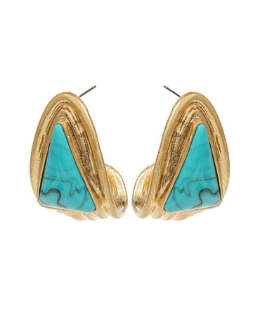 Contour Triangle Earrings