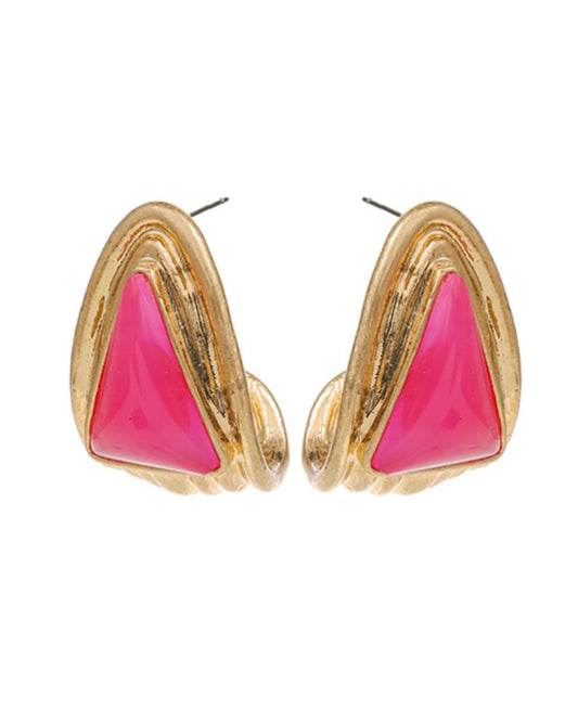Contour Triangle Earrings