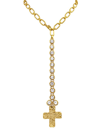 Radiance Crystal Cross Y-Necklace