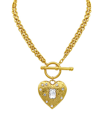 Amour Pavé Heart Necklace