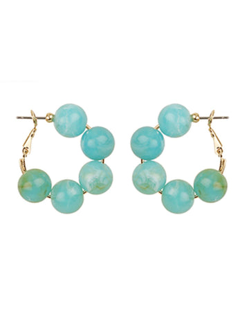 Marbella Stone Hoops