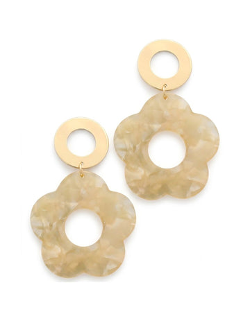 Camellia Bloom Drop Earrings