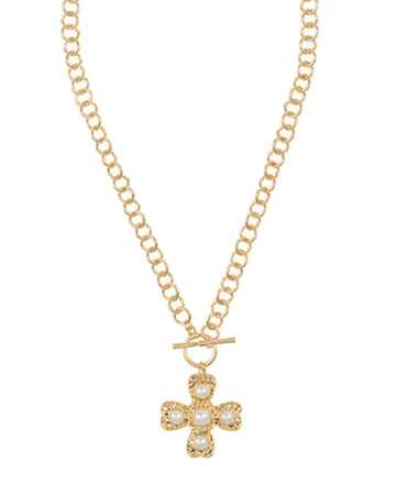 Heirloom Pearl Cross Necklace