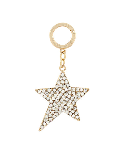 Isabeau Pavé Star Charm — Clear/Gold
