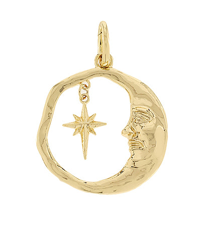 Sophronia Moon and Star Charm — Gold