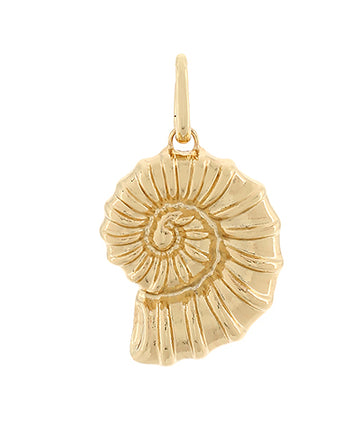 Marielle Ammonite Spiral Charm — Gold