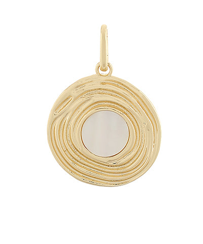 Odile Spiral Accent Charm — Cream/Gold