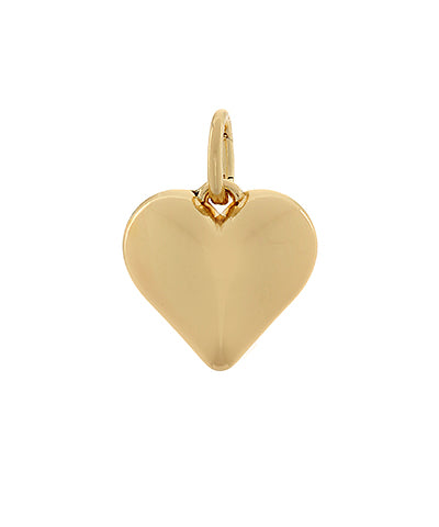Liora Puffy Heart Charm — Gold