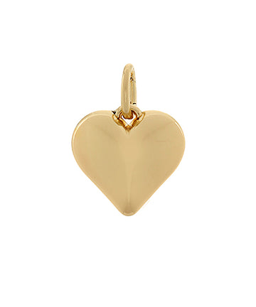 Liora Puffy Heart Charm — Gold