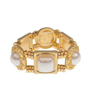 Heart Dome Pearl Bracelet
