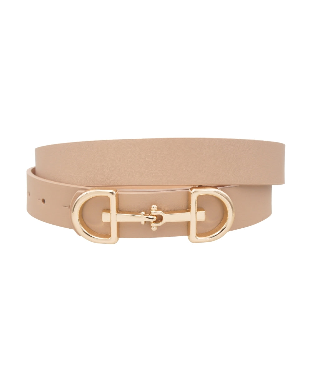 Sloane Horsebit Belt in Taupe