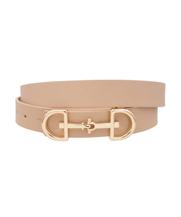 Sloane Horsebit Belt in Taupe