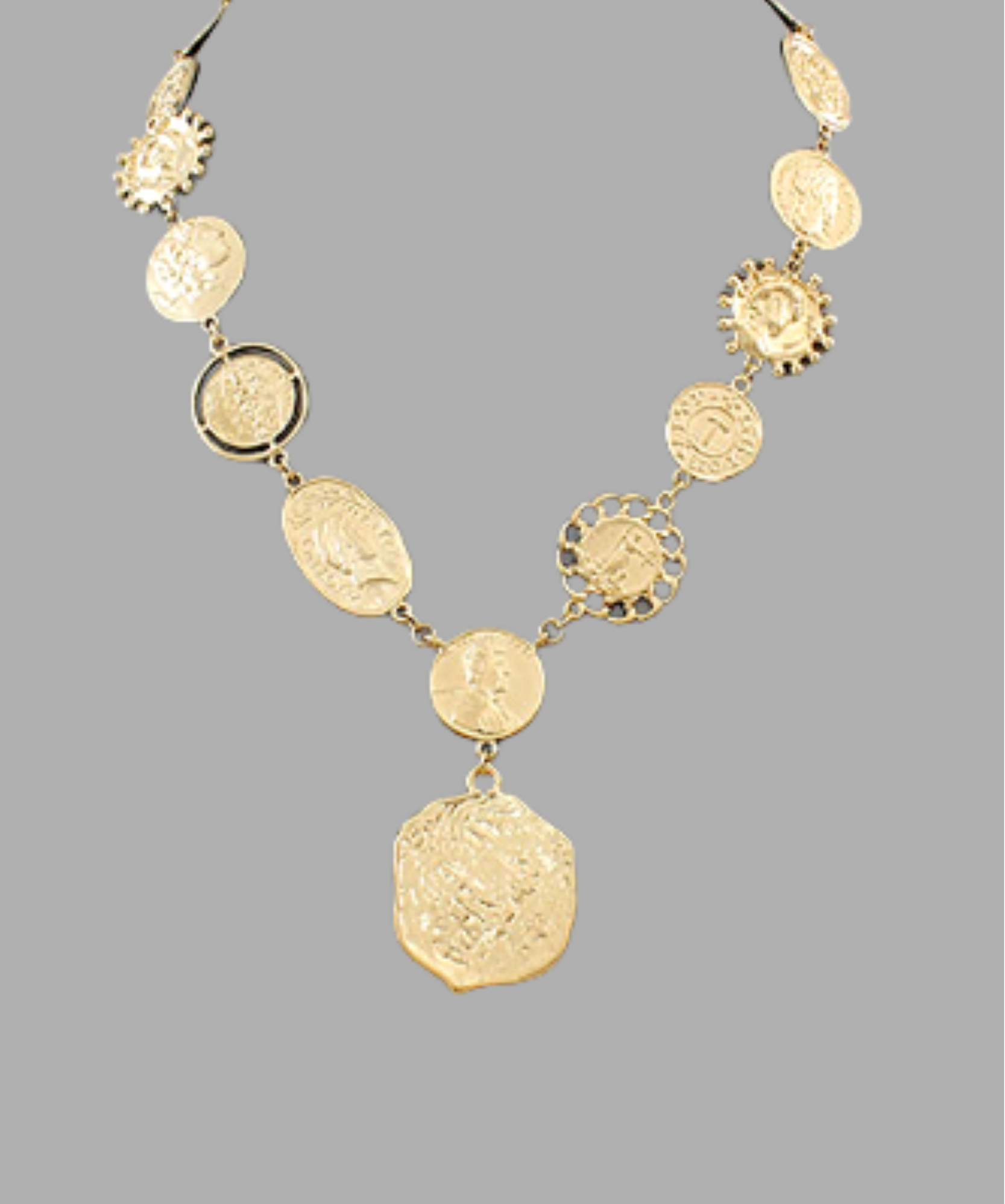 Sienna Coin Lariat Necklace