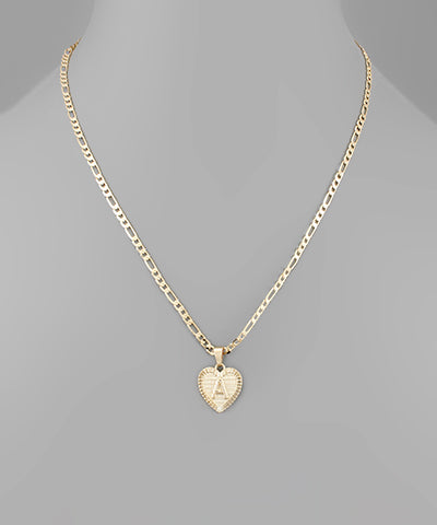 My Heart Initial Necklace